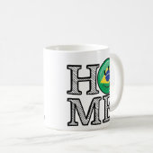 Zuhause ist Flaggen-Haus-Wärmer Brasiliens Kaffeetasse (VorderseiteRechts)