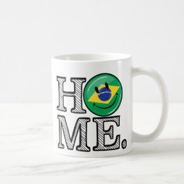 Zuhause ist Flaggen-Haus-Wärmer Brasiliens Kaffeetasse