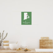 Zuhause ist Ihr Herz - Rhode Island Poster (Küche)