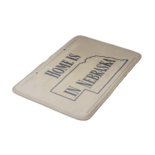 Zuhause ist in Nebraska Badematte (Schrägansicht)