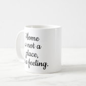 Zuhause ist kein Ort, sondern ein Gefühl Kaffeetasse (Vorderseite Links)
