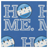 Zuhause ist lächelnder FlaggeHousewarming Stoff (Nahaufnahme)