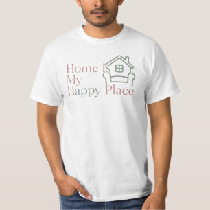 "Zuhause ist mein glücklicher Ort" Minimalist Comf T-Shirt