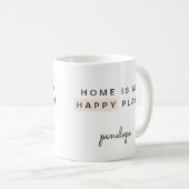 Zuhause ist mein glücklicher Ort mit dem Namen Kaffeetasse (VorderseiteRechts)