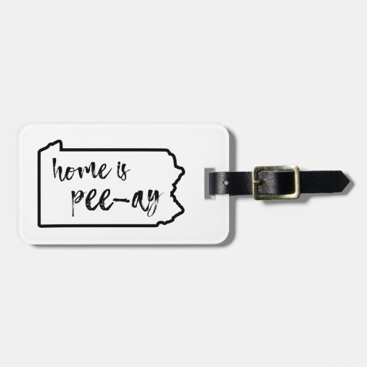 Zuhause ist Pee-Ay Pennsylvania Gepäckanhänger (Vorderseite horizontal)
