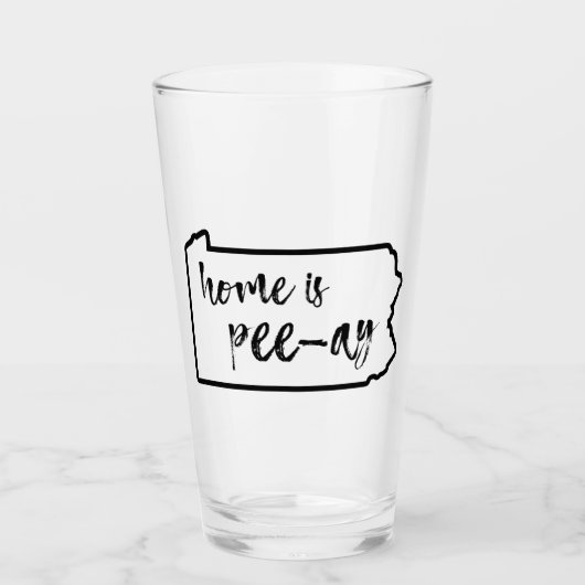 Zuhause ist Pee-Ay Pennsylvania Glas (Vorderseite)