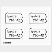 Zuhause ist Pee-Ay Pennsylvania Rechteckiger Aufkleber (Blatt)