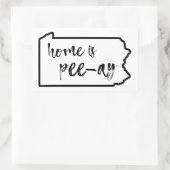 Zuhause ist Pee-Ay Pennsylvania Rechteckiger Aufkleber (Tasche)