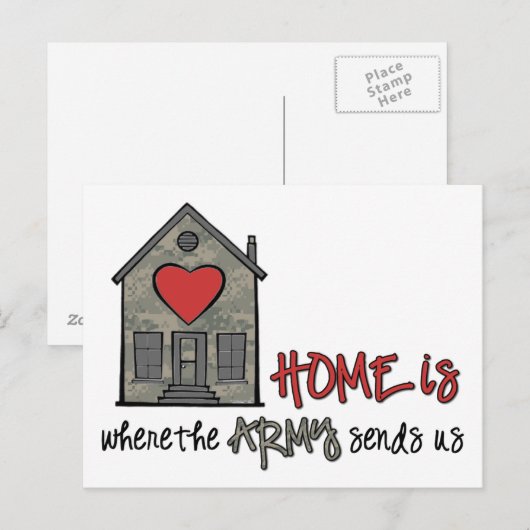 Zuhause ist postkarte (Vorne/Hinten)