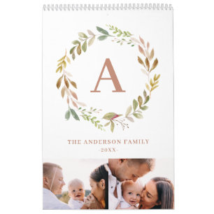 Zuhause ist unser glückliches Foto mit Aquarelle Kalender