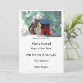 Zuhause ist, wo das Herz Eichhörnchen ist Einladung (Stehend Vorderseite)