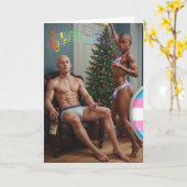 Zuhause ist, wo das Herz ist: Homosexuelle Weihnac Karte (Gelbe Blume)