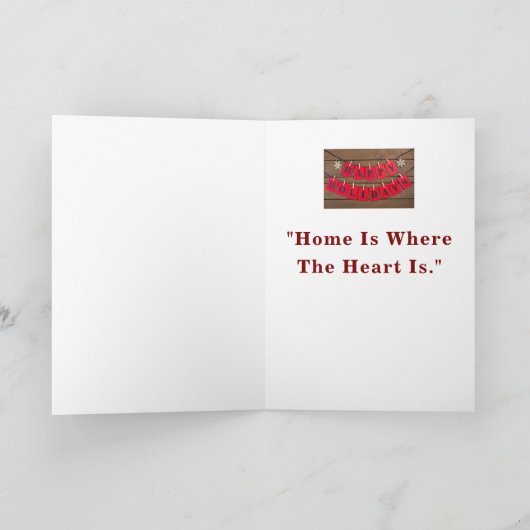 Zuhause ist, wo das Herz ist: Homosexuelle Weihnac Karte (Innenseite)