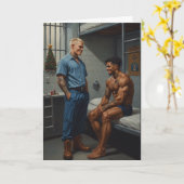 Zuhause ist, wo das Herz ist: Homosexuelle Weihnac Karte (Gelbe Blume)