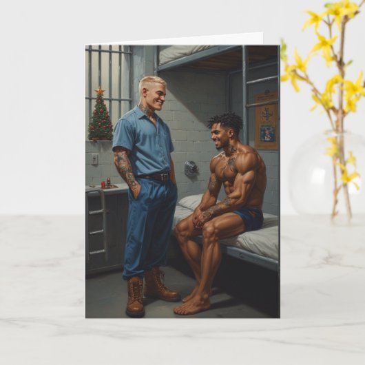 Zuhause ist, wo das Herz ist: Homosexuelle Weihnac Karte (Gelbe Blume)