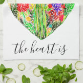 Zuhause ist, wo das Herz ist Küchentuch (Gefaltet)