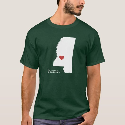 Zuhause ist, wo das Herz ist - Mississippi T-Shirt (Vorderseite)