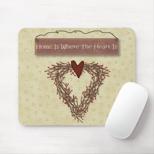 Zuhause ist, wo das Herz ist Mousepad (Mit Mouse)