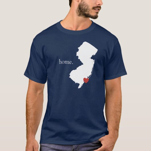 Zuhause ist, wo das Herz ist - New-Jersey T-Shirt (Vorderseite)