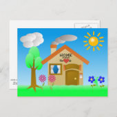 Zuhause ist, wo das Herz ist Postkarte (Vorne/Hinten)