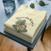 Zuhause ist, wo das Herz ist rustikale Hütte Desig T-Shirt