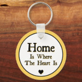 Zuhause ist, wo das Herz ist Schlüsselanhänger (Vorderseite)