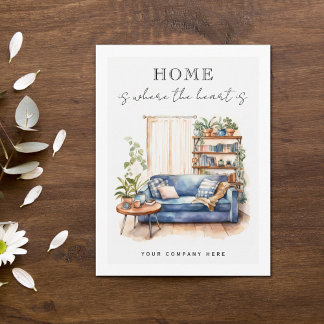 Zuhause ist, wo das Herz ist wirklich Landwirtscha Postkarte