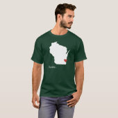 Zuhause ist, wo das Herz ist - Wisconsin T-Shirt (Vorne ganz)