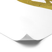 Zuhause ist, wo das Herz ist Zitat Imitate Gold Fo Poster (Ecke)