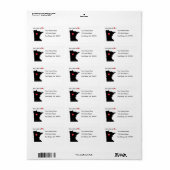 Zuhause ist, wo das Herz MINNESOTA Adressaufkleber (Vorne)