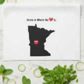 Zuhause ist wo das Herz MINNESOTA Geschirrtuch (Gefaltet)