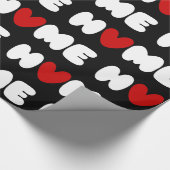 Zuhause ist, wo das Herz Papier wackelt Geschenkpapier (Ecke)