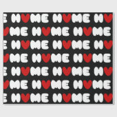 Zuhause ist, wo das Herz Papier wackelt Geschenkpapier (Flach)