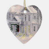 Zuhause ist, wo das Herz Verzierung ist Keramikornament (Rechts)