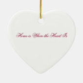 Zuhause ist, wo das Herz Verzierung ist Keramikornament (Hinten)