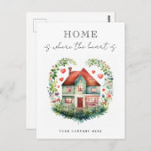 Zuhause ist, wo das Herz wahres Anwesen ist Postkarte (Vorne/Hinten)