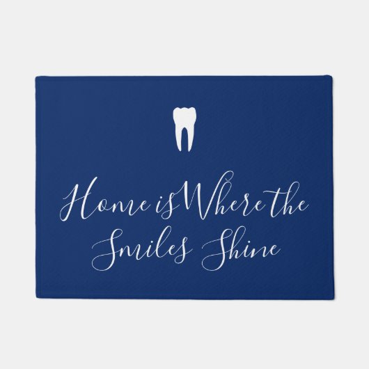 Zuhause ist, wo das Lächeln Floormat glänzt Fußmatte (Vorderseite)