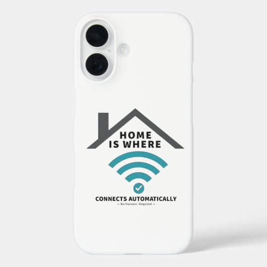 Zuhause ist, wo das Wi-Fi automatisch angeschlosse Case-Mate iPhone Hülle (Rückseite)