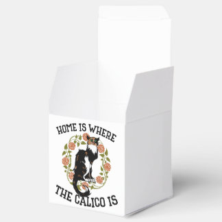 Zuhause ist, wo der Calico Spaß "Calico Cat" ist Geschenkschachtel