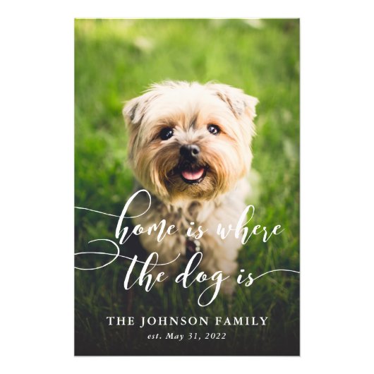 Zuhause ist, wo der Hund ist benutzerdefinierte Fo Fotodruck (Vorne)