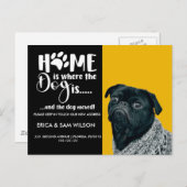 Zuhause ist, wo der Hund ist - Bewegende Ankündigu Ankündigungspostkarte (Vorne/Hinten)