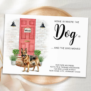 Zuhause ist, wo der Hund ist, wo wir uns bewegt ha Ankündigung