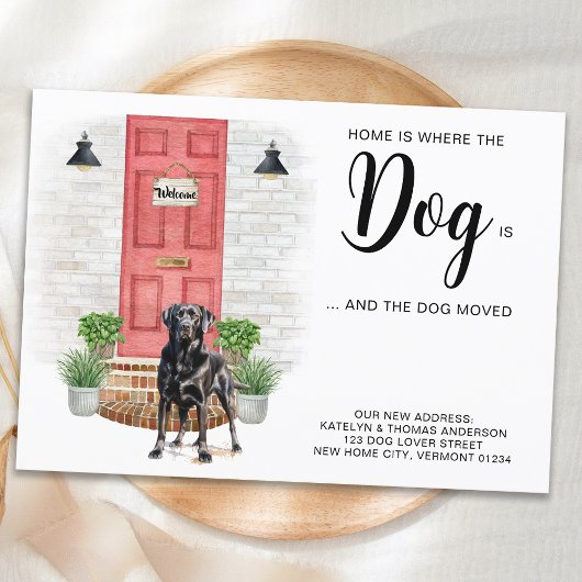 Zuhause ist, wo der Hund ist, wo wir uns bewegt ha Ankündigung