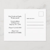 Zuhause ist, wo der Hund sich Personalisiert beweg Ankündigungspostkarte (Rückseite)