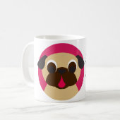 Zuhause ist, wo der Mops Kaffee-Tee-Tasse ist Kaffeetasse (Vorderseite Links)