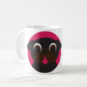 Zuhause ist, wo der Mops Kaffee-Tee-Tasse ist Kaffeetasse (Vorderseite Links)