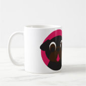 Zuhause ist, wo der Mops Kaffee-Tee-Tasse ist Kaffeetasse (Links)