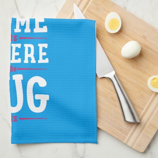 Zuhause ist, wo der Mops Kitz Mops ist Handtuch (Viertel Falte)