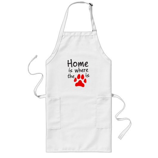 Zuhause ist, wo der Pfotendruck eine lange Schürze (Vorne)