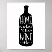 Zuhause ist, wo der Wein ist | Art Print Poster (Vorne)